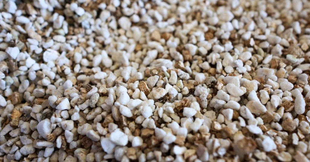 close up of vermiculite granules